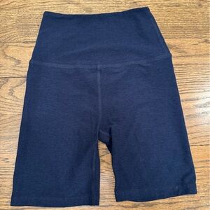 Beyond Yoga Navy High Rise Biker Shorts | Small USA Made